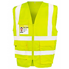 Fluoresent Yellow Heavy Duty Polycotton Security Vest