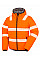 Fluoresent Orange Recycled Ripstop Padded Safety Jacket