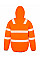 Fluoresent Orange Recycled Ripstop Padded Safety Jacket