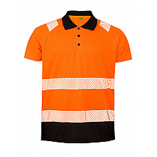 Fluoresent Orange Recycled Safety Polo Shirt