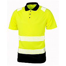 Fluoresent Yellow Recycled Safety Polo Shirt