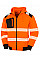 Fluoresent Orange Recycled Zipped Safety Hoody