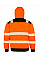 Fluoresent Orange Recycled Zipped Safety Hoody