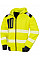 Fluoresent Yellow Recycled Zipped Safety Hoody