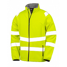 Fluoresent Yellow Recycled Printable Safety Softshell