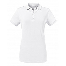 White Ladies' Tailored Stretch Polo