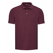 Burgundy Men's Tailored Stretch Polo