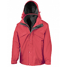 Red 3-in-1 Zip and Clip Jacket