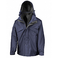 Navy 3-in-1 Zip and Clip Jacket