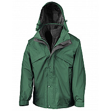 Bottle Green 3-in-1 Zip and Clip Jacket