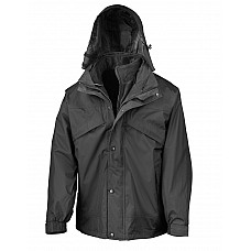 Black 3-in-1 Zip and Clip Jacket