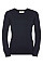 Black Ladies' Crew Neck Knitted Pullover