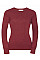 Cranberry Marl Ladies' Crew Neck Knitted Pullover