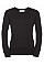 Black Ladies' Crew Neck Knitted Pullover