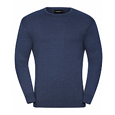 Denim Marl Men's Crew Neck Knitted Pullover