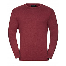 Cranberry Marl Men's Crew Neck Knitted Pullover