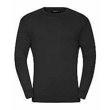 Black Men's Crew Neck Knitted Pullover