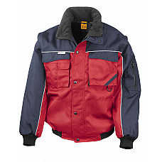 Red/Navy Zip Sleeve Heavy Duty Jacket