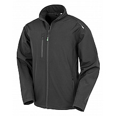 Black Recycled 3-Layer Printable Softshell Jacket