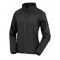 Black Ladies' Recycled 2-Layer Printable Softshell