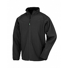 Black Recycled 2-Layer Printable Junior & Youth Softshell Jacket