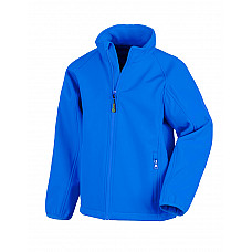 Royal Blue Recycled 2-Layer Printable Junior & Youth Softshell Jacket