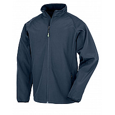 Navy Men's Recycled 2-Layer Printable Softshell Jacket