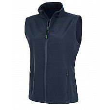 Navy Ladies' Recycled 2-Layer Printable Softshell Bodywarmer