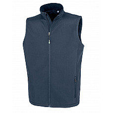 Navy Men's Recycled 2-Layer Printable Softshell Bodywarmer