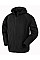 Black Recycled Unisex Hooded Microfleece Jacket