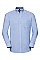 Oxford Blue/Oxford Navy Men's Long Sleeve Tailored Washed Oxford Shirt