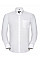 White Men's Long Sleeve Tailored Button-Down Oxford Shirt