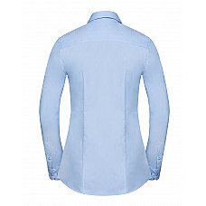 Light Blue Ladies' Long Sleeve Tailored Coolmax® Shirt