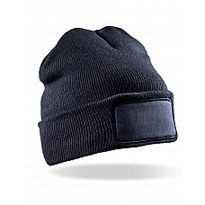 Navy Double Knit Printers Beanie