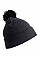 Black Junior Pom Pom Beanie