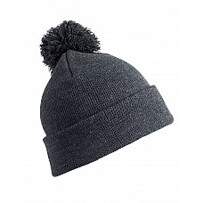 Grey Junior Pom Pom Beanie