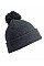 Grey Junior Pom Pom Beanie