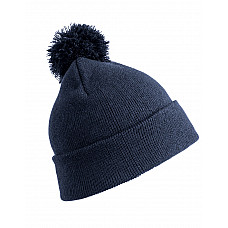 Navy Junior Pom Pom Beanie