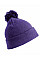 Purple Junior Pom Pom Beanie