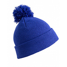 Royal Blue Junior Pom Pom Beanie