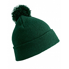 Bottle Green Pom Pom Beanie