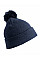 Navy Pom Pom Beanie