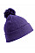 Purple Pom Pom Beanie