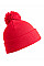 Red Pom Pom Beanie