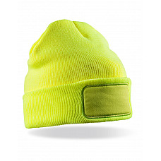 Fluoresent Yellow Double Knit Thinsulate™ Printers Beanie