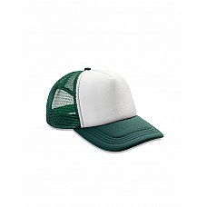 Bottle Green/ White Detroit 1/2 Mesh Truckers Cap