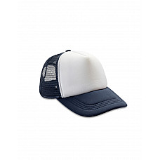 Navy/White Detroit 1/2 Mesh Truckers Cap