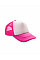 Super Pink/ White Detroit 1/2 Mesh Truckers Cap