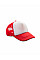 Red/White Detroit 1/2 Mesh Truckers Cap