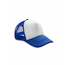 Royal Blue/White Detroit 1/2 Mesh Truckers Cap